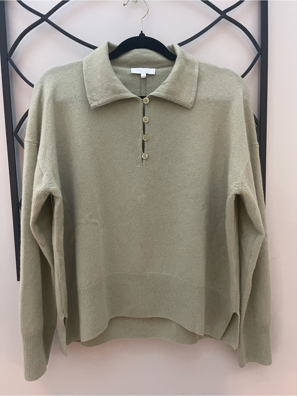 Naked Cashmere 100% Cashmere Imogen Sweater in Matcha Green